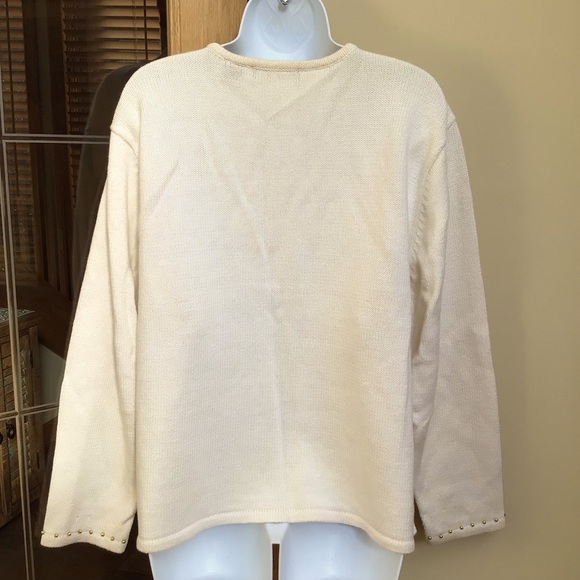 Crystal-Kobe ladies Christmas cardigan. EUC. - Picture 4 of 5